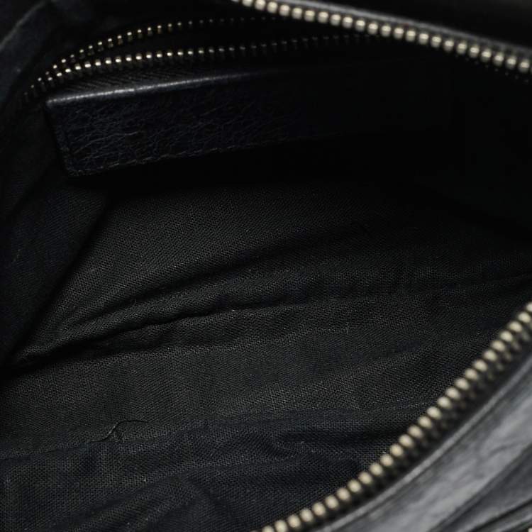 Pre Owned Balenciaga Classic Hip Black Leather Crossbody Bag