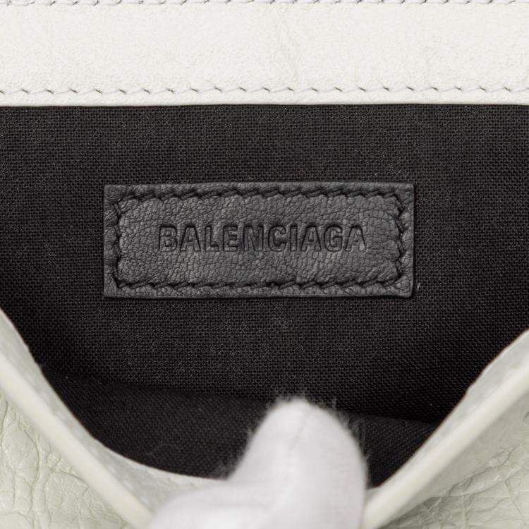 Pre Owned Balenciaga White XS Lambskin Le Cagole Sling Bag