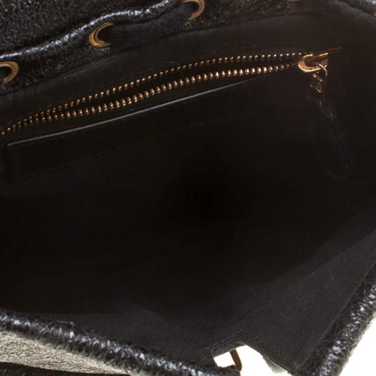 Balenciaga Black Textured Leather Mini Sac Bag