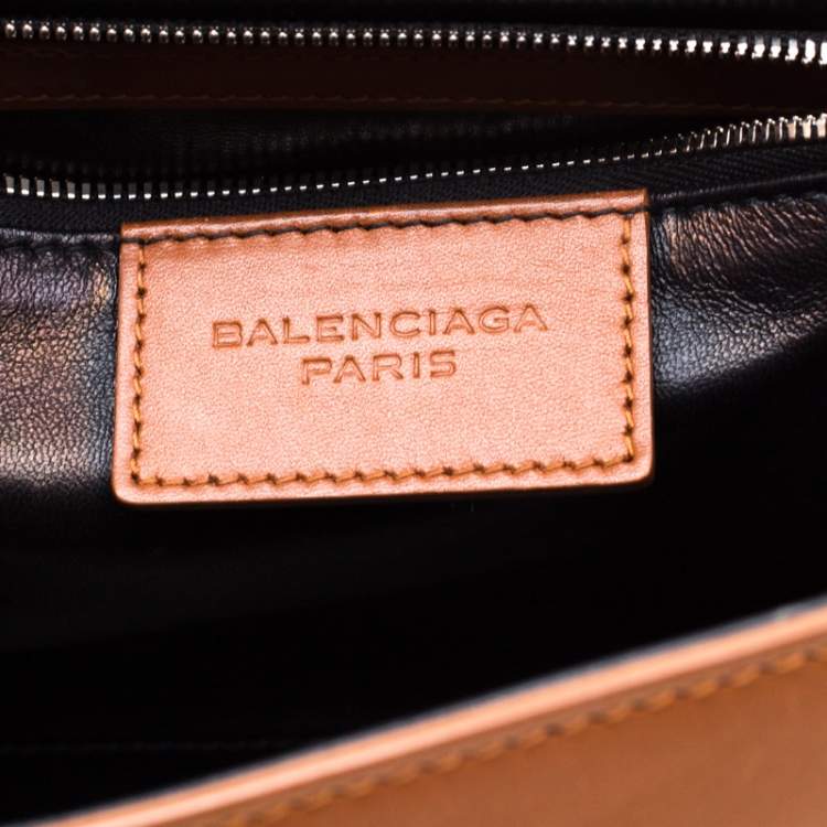Pre Owned Balenciaga Brown Leather Le Dix Cartable Top Handle Bag