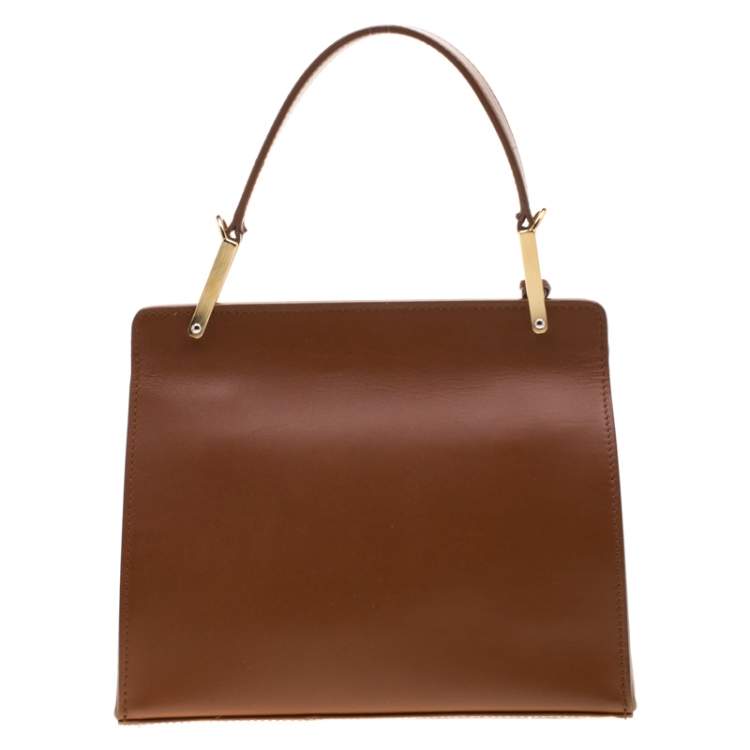 Pre Owned Balenciaga Brown Leather Le Dix Cartable Top Handle Bag