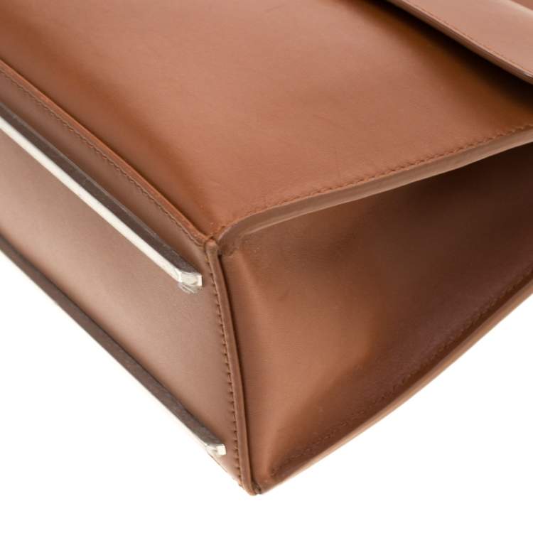 Pre Owned Balenciaga Brown Leather Le Dix Cartable Top Handle Bag