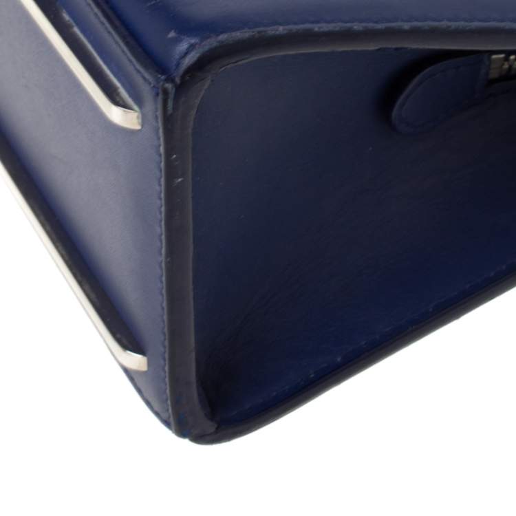 Pre Owned Balenciaga Violet Leather Le Dix Cartable Top Handle Bag