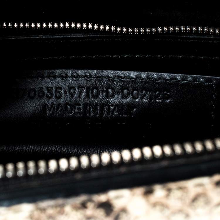 Pre Owned Balenciaga Cream Python Le Dix Cartable S Top Handle Bag
