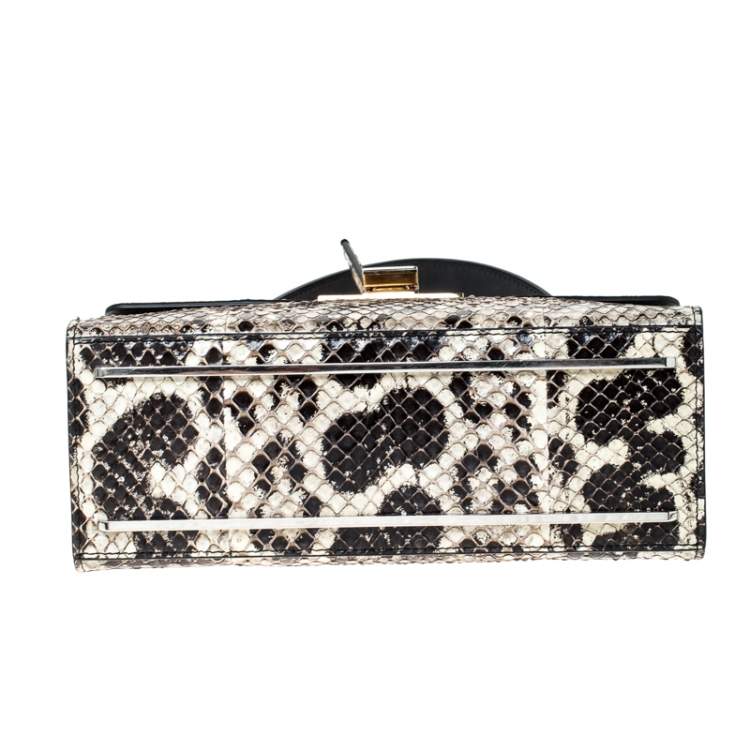 Pre Owned Balenciaga Cream Python Le Dix Cartable S Top Handle Bag