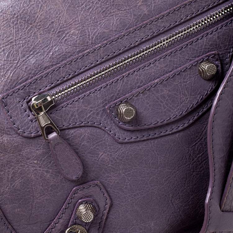 Pre Owned Balenciaga Glycine Agneau Leather RSH Neo Folk Messenger Bag
