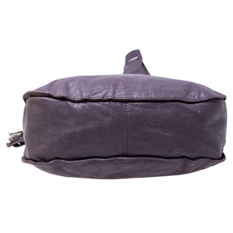 Pre Owned Balenciaga Glycine Agneau Leather RSH Neo Folk Messenger Bag