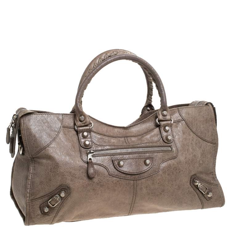 Pre Owned Balenciaga Sandstone Leather Part Time Tote