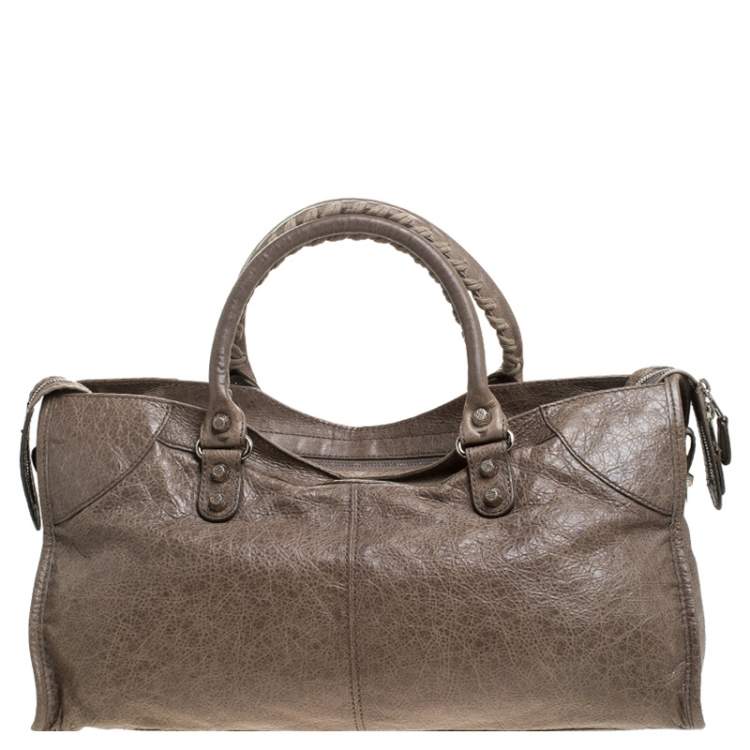 Pre Owned Balenciaga Sandstone Leather Part Time Tote