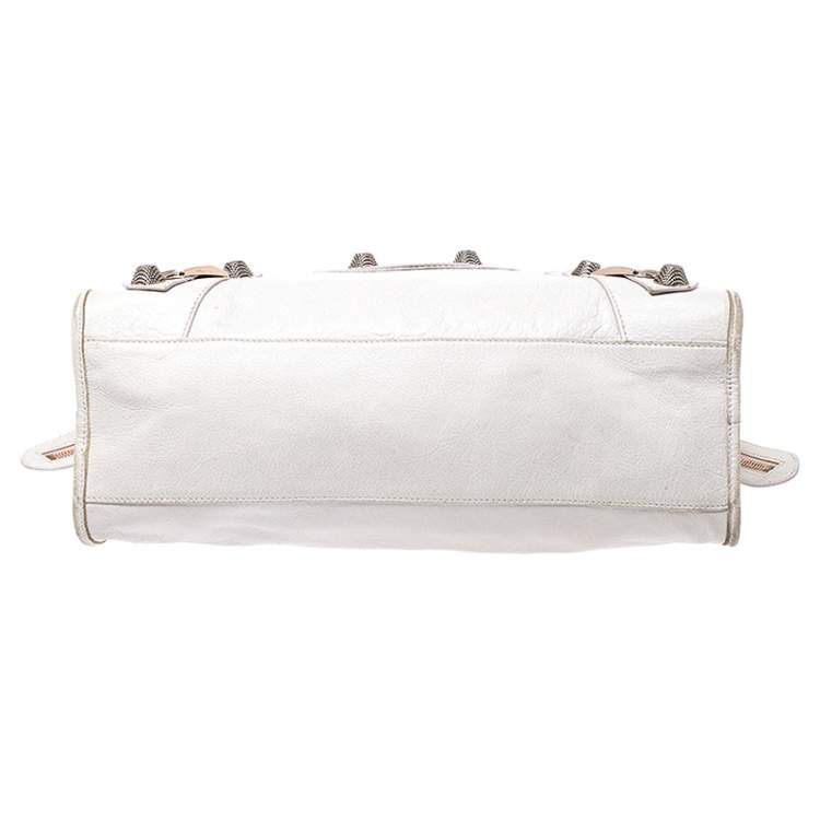 Pre Owned Balenciaga Ivory Leather RGGH City Bag