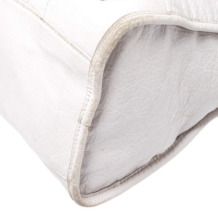 Pre Owned Balenciaga Ivory Leather RGGH City Bag