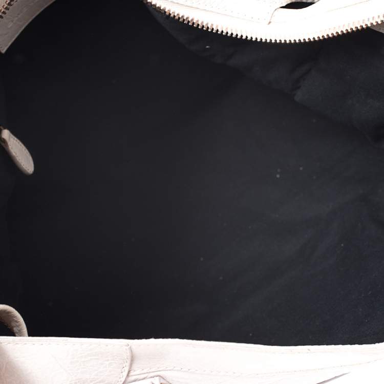 Pre Owned Balenciaga Ivory Leather RGGH City Bag