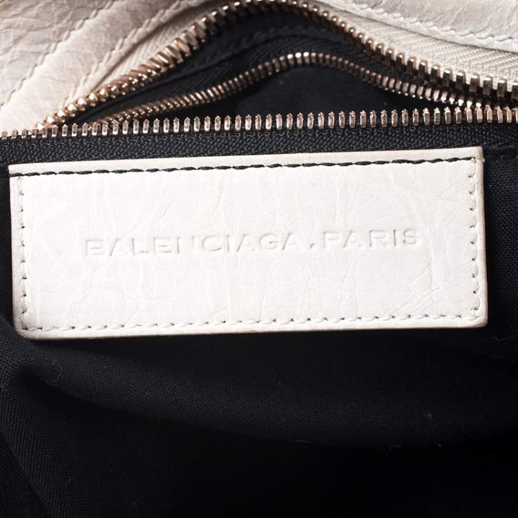 Pre Owned Balenciaga Ivory Leather RGGH City Bag