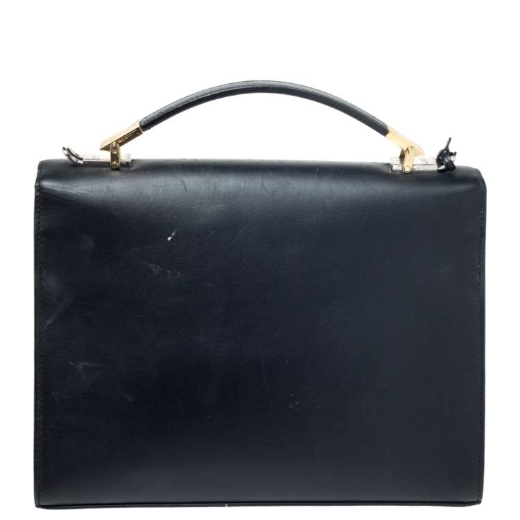 Pre Owned Balenciaga Black Python and Leather Le Dix Cartable Top Handle Bag
