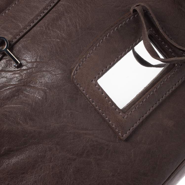Pre Owned Balenciaga Brown Leather Box Satchel