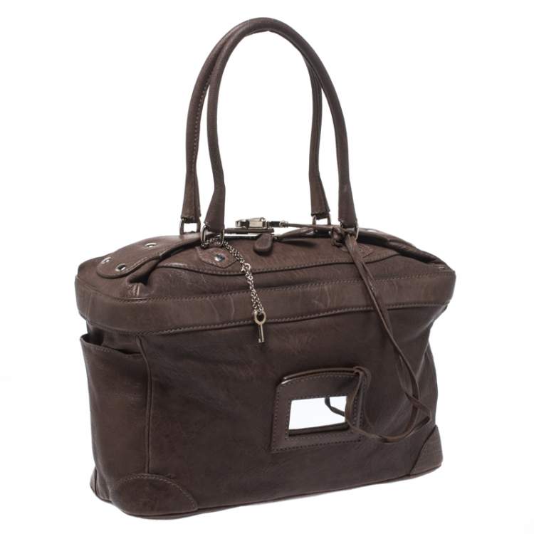 Pre Owned Balenciaga Brown Leather Box Satchel