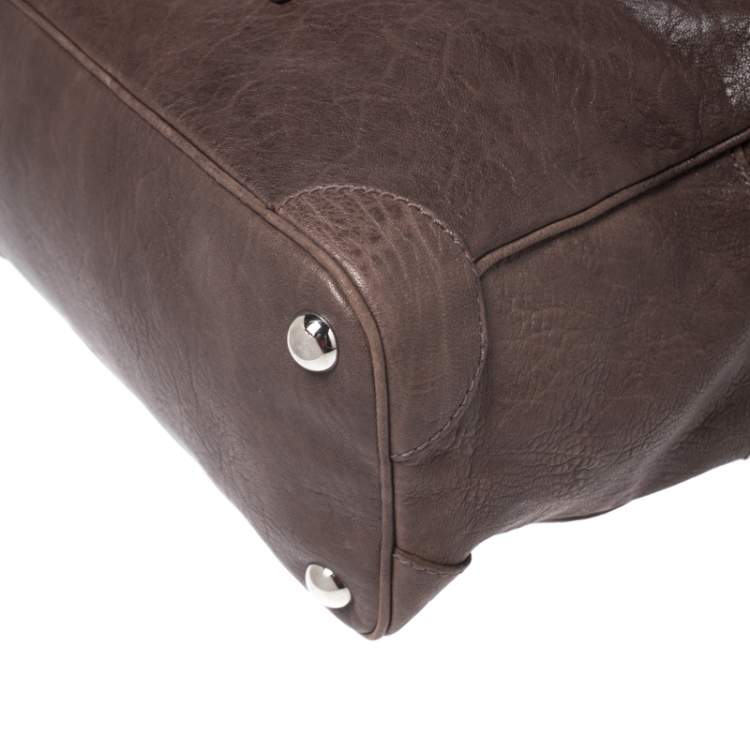 Pre Owned Balenciaga Brown Leather Box Satchel
