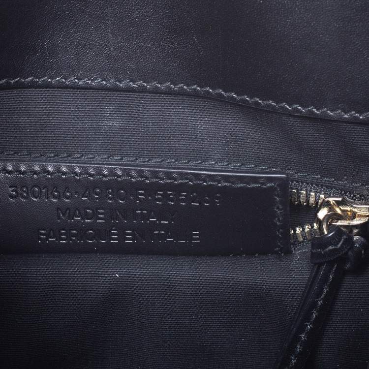 Pre Owned Balenciaga Black/Light Blue Python and Leather Mini Maillon All Afternoon Tote