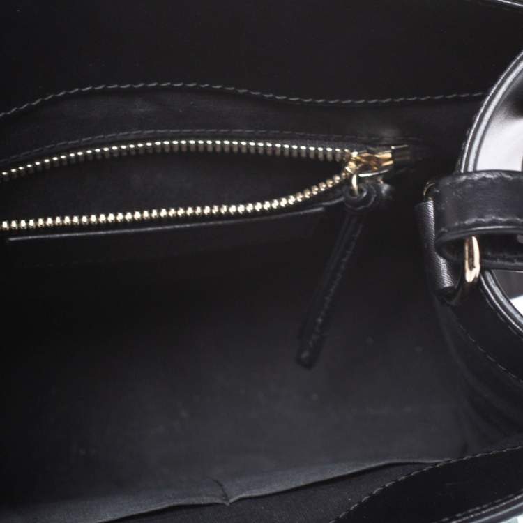 Pre Owned Balenciaga Black/Light Blue Python and Leather Mini Maillon All Afternoon Tote