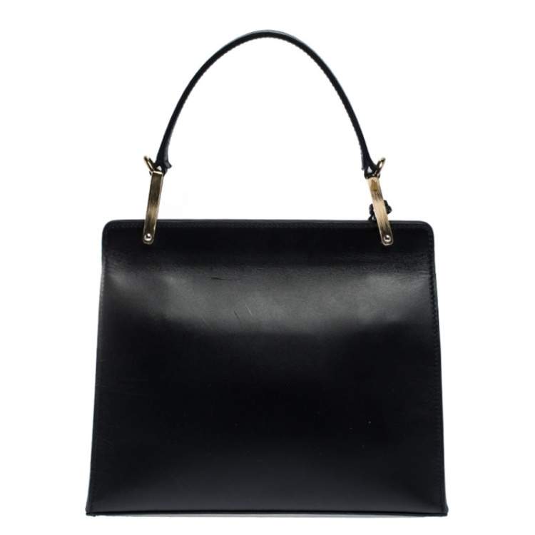 Pre Owned Balenciaga Black Leather Le Dix Cartable Top Handle Bag