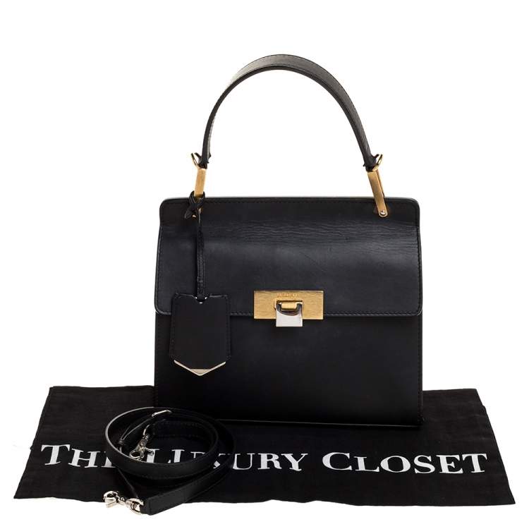 Pre Owned Balenciaga Black Leather Le Dix Cartable Top Handle Bag