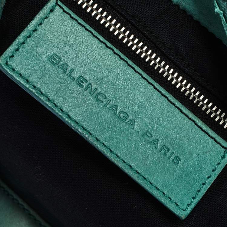 Pre Owned Balenciaga Mint Green Leather GSH Part Time Tote