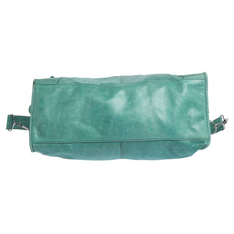 Pre Owned Balenciaga Mint Green Leather GSH Part Time Tote