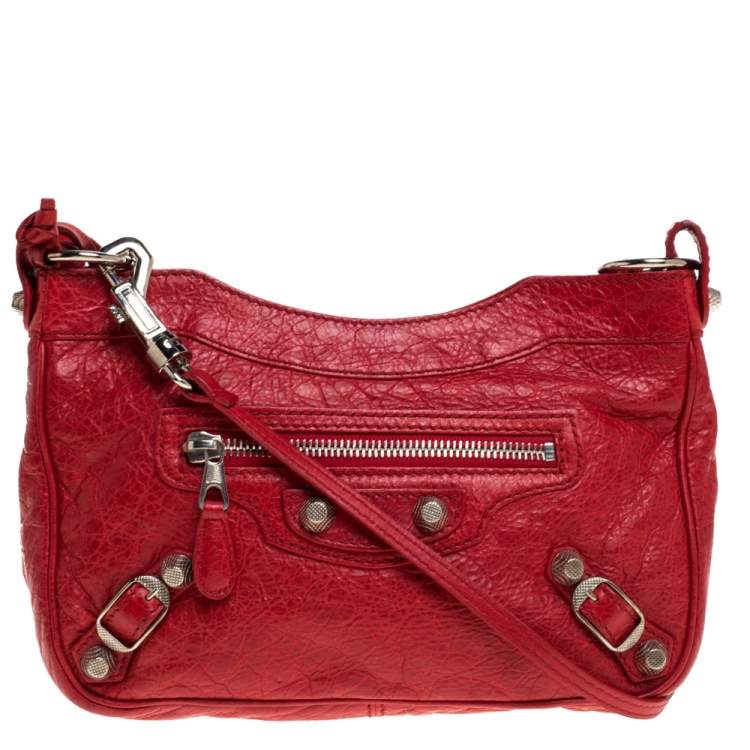 Balenciaga Rouge Cardinal Leather RSH Hip Crossbody Bag