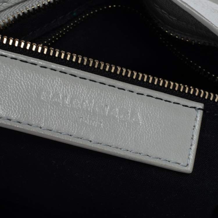 مملوكة مسبقًا Balenciaga Gris Glace Leather Classic Metallic Edge City Bag