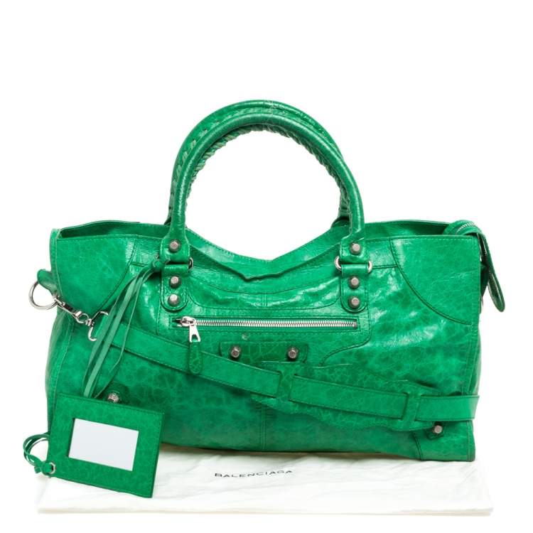 Pre Owned Balenciaga Vert Trefle Leather RSH Part Time Tote