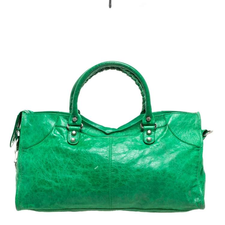 Pre Owned Balenciaga Vert Trefle Leather RSH Part Time Tote