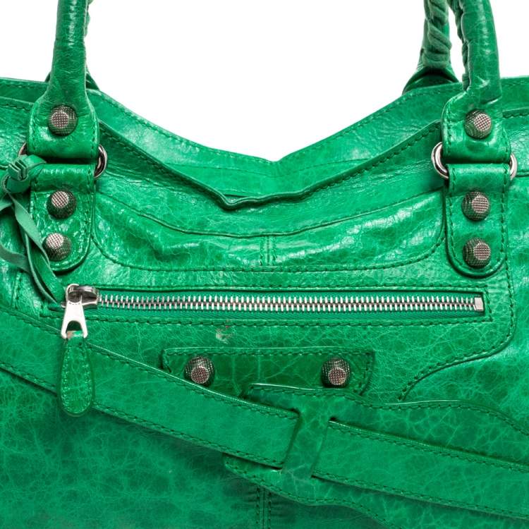 Pre Owned Balenciaga Vert Trefle Leather RSH Part Time Tote