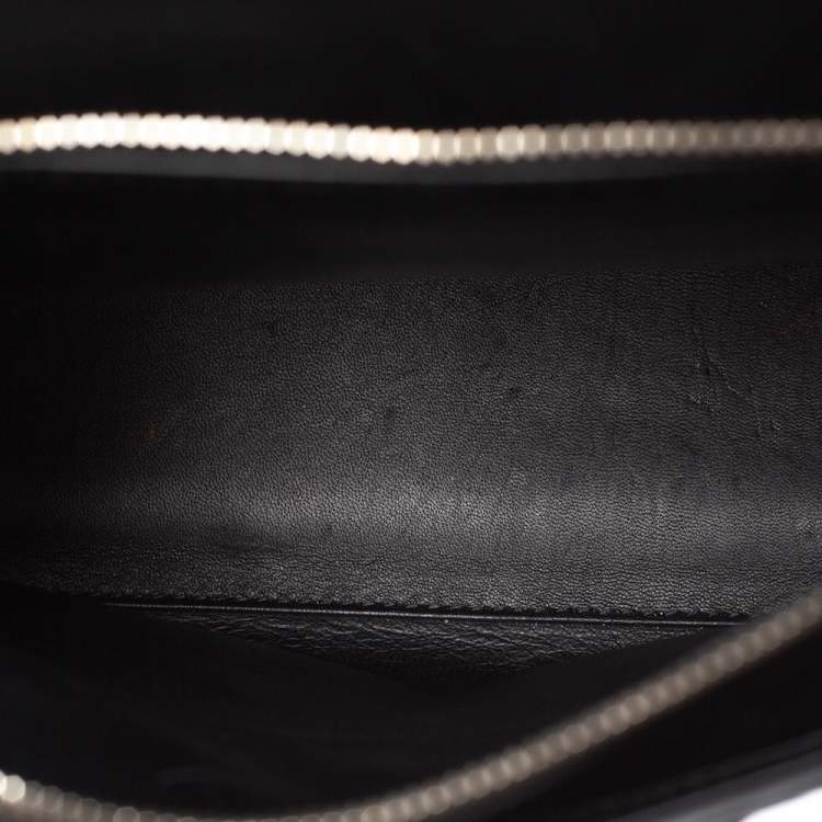 Pre Owned Balenciaga Black Leather and Python Le Dix Cartable Top Handle Bag