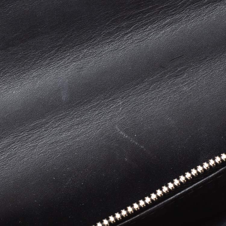 Pre Owned Balenciaga Black Leather and Python Le Dix Cartable Top Handle Bag