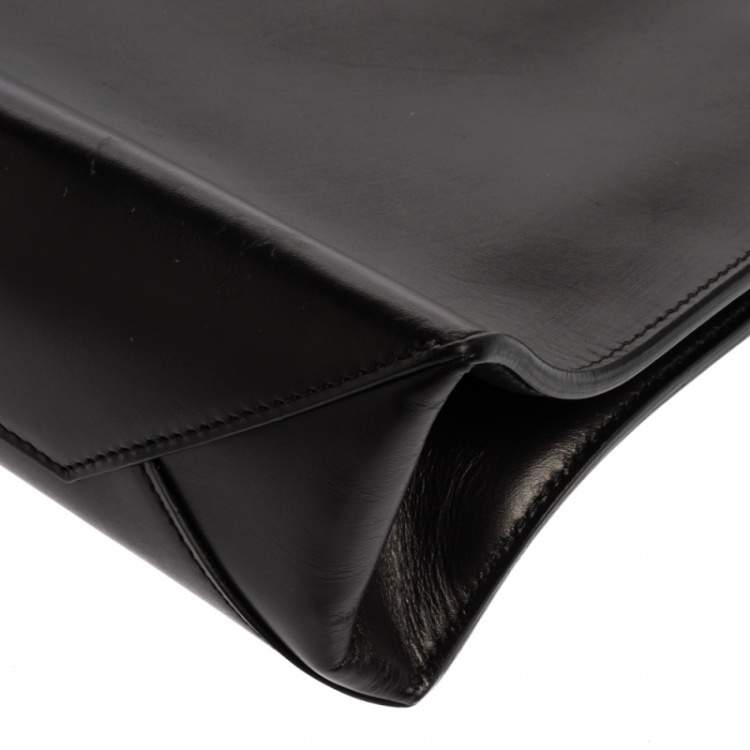 Pre Owned Balenciaga Black Leather Small Cable Shopper Tote