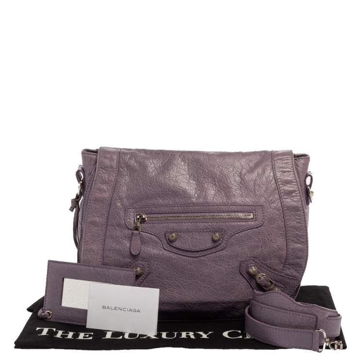 مملوكة مسبقًا Balenciaga Glycine Agneau Leather RSH Neo Folk Messenger Bag