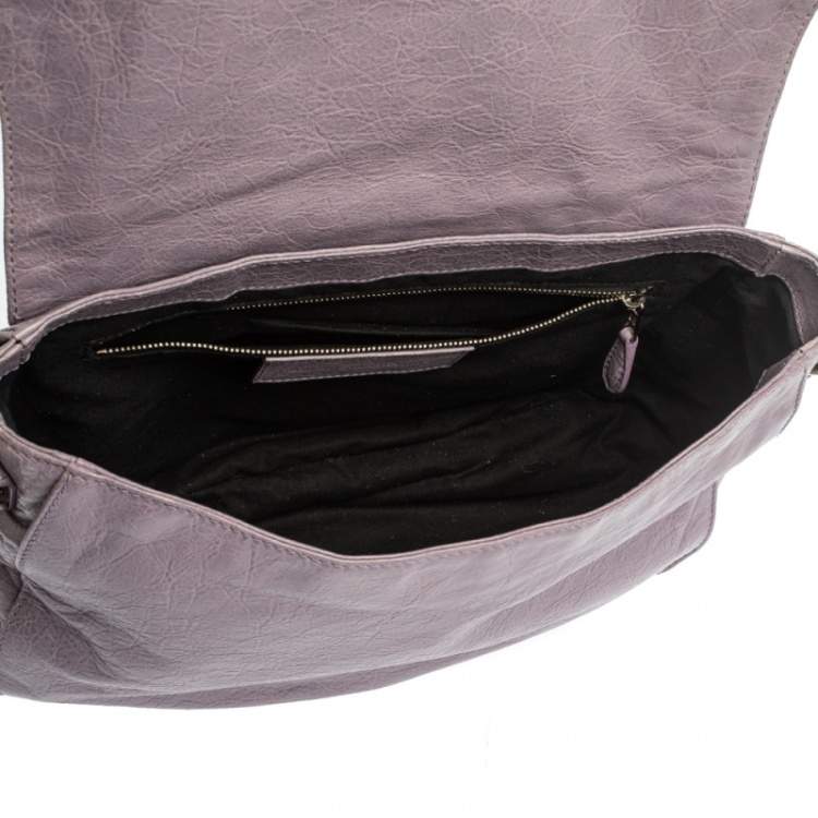 مملوكة مسبقًا Balenciaga Glycine Agneau Leather RSH Neo Folk Messenger Bag