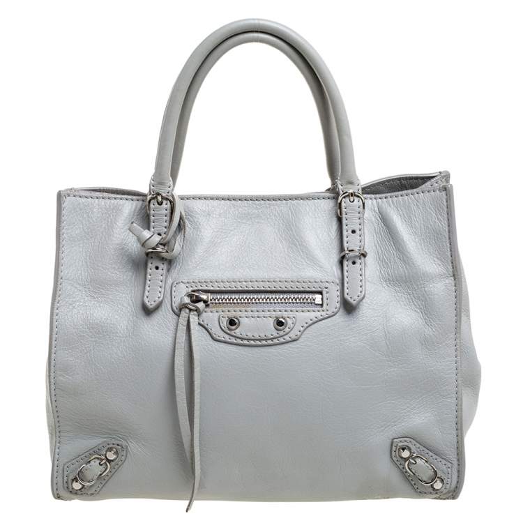 Balenciaga papier mini A4 pastel light blue handbag authentic Luxury Bags   Wallets on Carousell