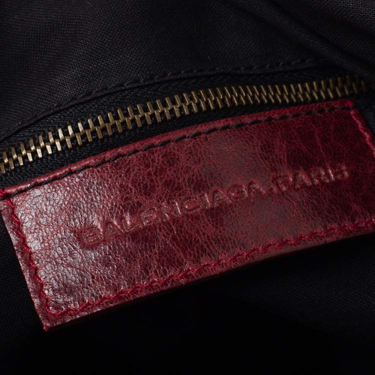 Pre Owned Balenciaga Grenat Leather RH Twiggy Satchel
