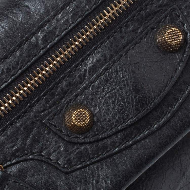Pre Owned Balenciaga Black Leather RGH Envelope Clutch
