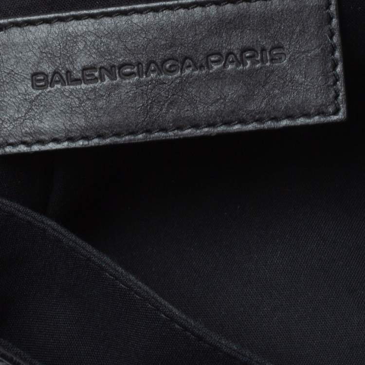 Pre Owned Balenciaga Black Leather RGH Envelope Clutch