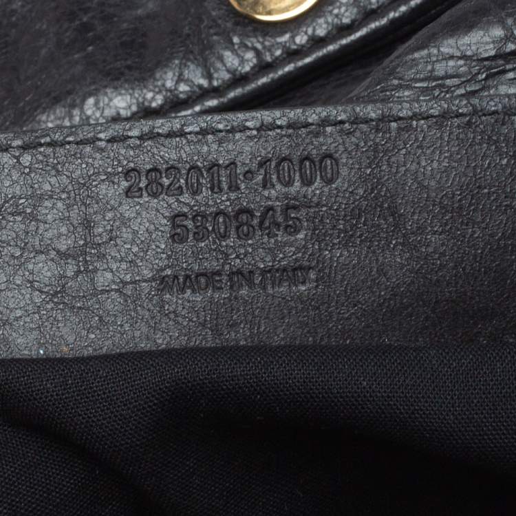 Pre Owned Balenciaga Black Leather RGH Envelope Clutch