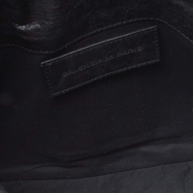 Pre Owned Balenciaga Black Leather RGH Envelope Clutch