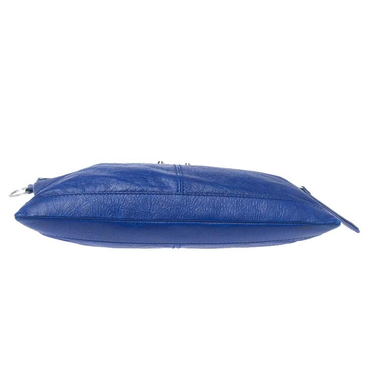Pre Owned Balenciaga Blue Leather Classic City Clutch