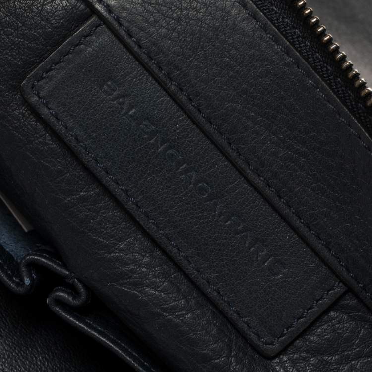 Pre Owned Balenciaga Bleu Obscur Leather Milkyway Papier Messenger Bag