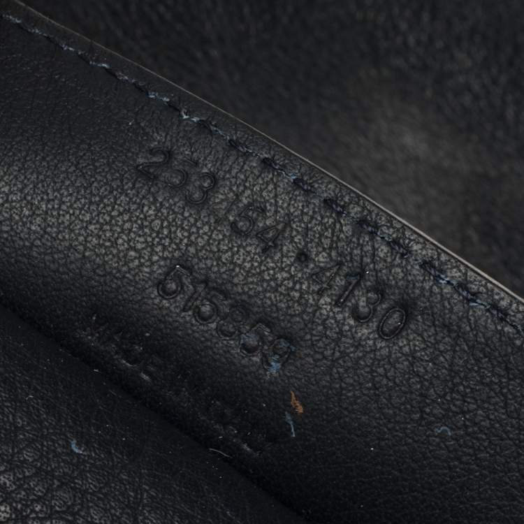 Pre Owned Balenciaga Bleu Obscur Leather Milkyway Papier Messenger Bag
