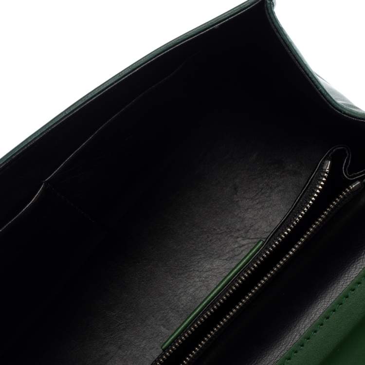 Pre Owned Balenciaga Green Leather Le Dix Cartable Top Handle Bag