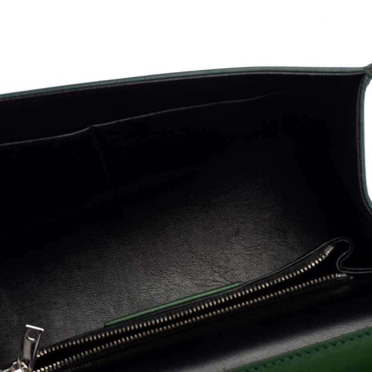 Pre Owned Balenciaga Green Leather Le Dix Cartable Top Handle Bag