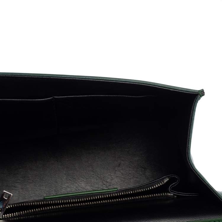 Pre Owned Balenciaga Green Leather Le Dix Cartable Top Handle Bag