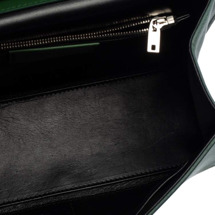 Pre Owned Balenciaga Green Leather Le Dix Cartable Top Handle Bag